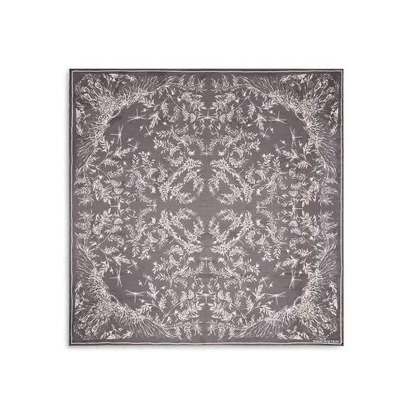 Alexander McQueen NWT Eagle Flight Silk Shawl in Black/Ivory - Picture 1 of 8